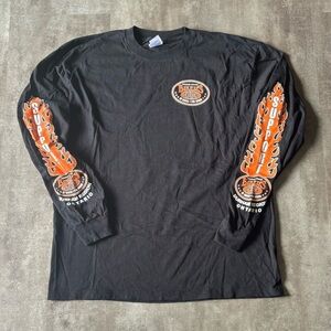 VTG Bikers Church Long Sleeve Shirt Flames Mens XL